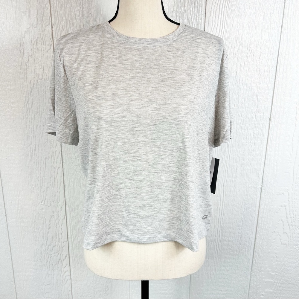 NEW Gap Fit Gray Athletic Crop Top Large